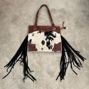 Cowhide purse